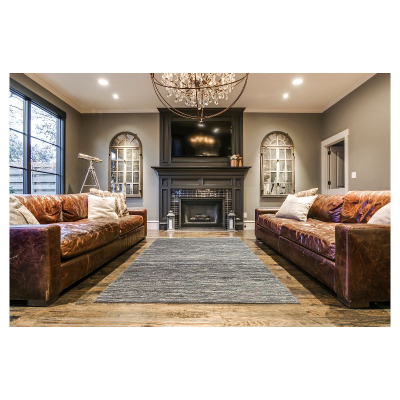 2'X3' Thin Stripe Woven Accent Rugs Gray - Weave & Wander