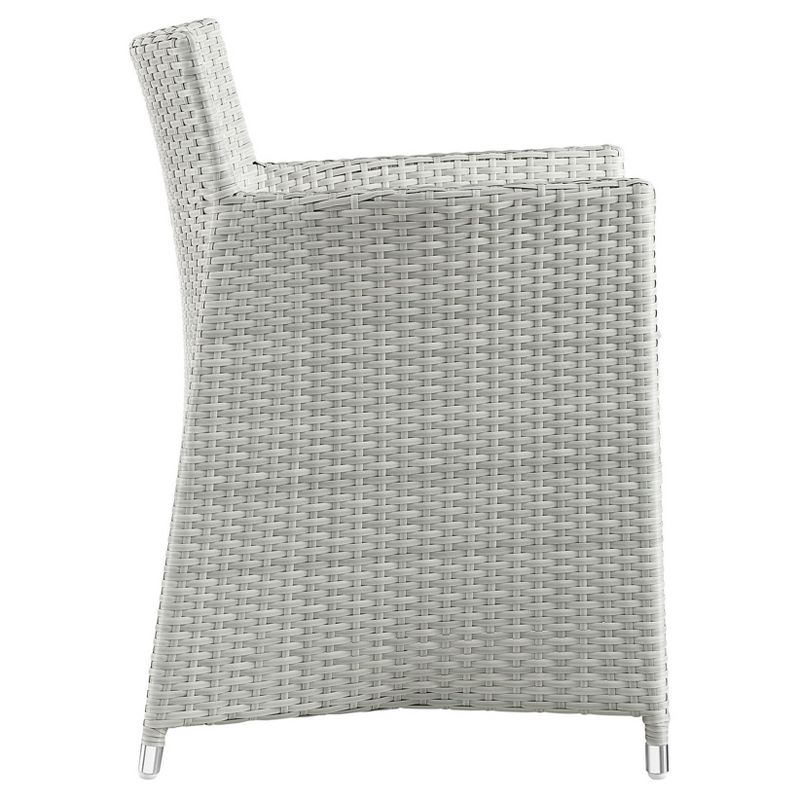 Junction 9pc Rectangle All-Weather Wicker Patio Dining Set - Gray/White - Modway
