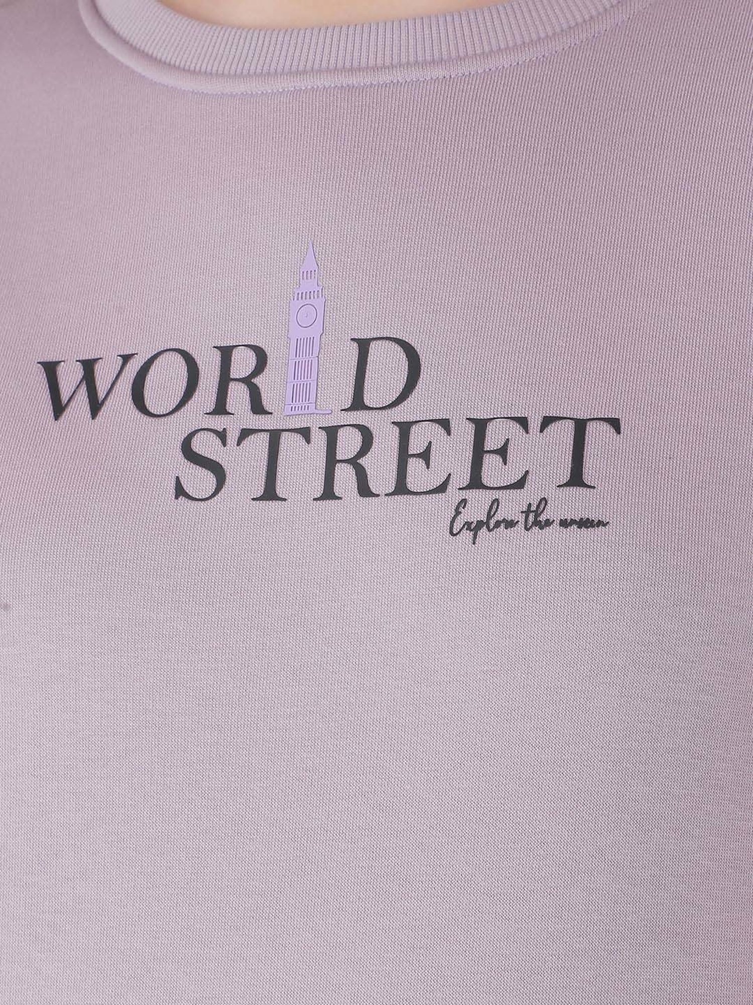 Crimsoune Club Purple Printed Sweatshirt