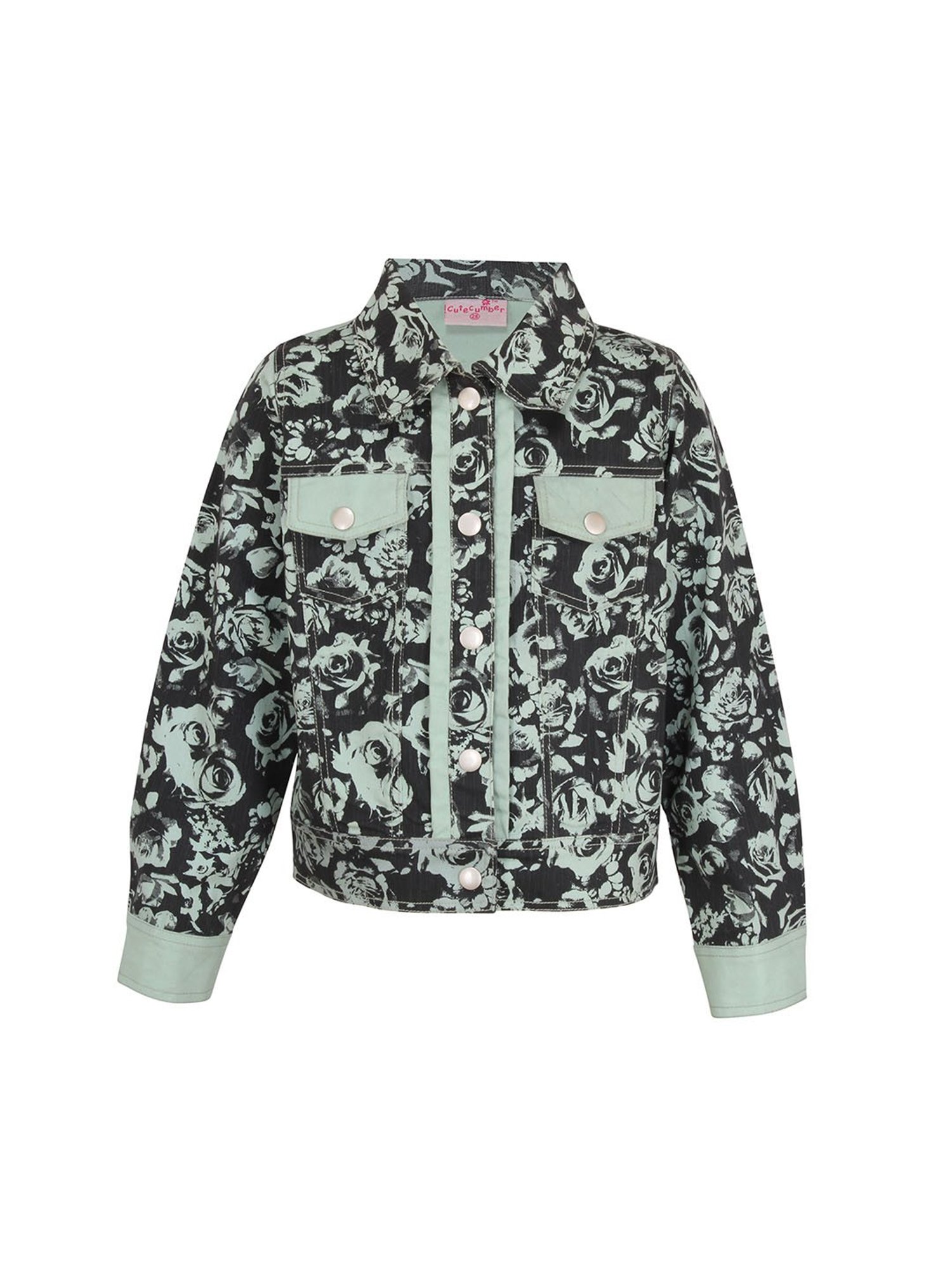 Elle Kids Black Self Pattern Jacket