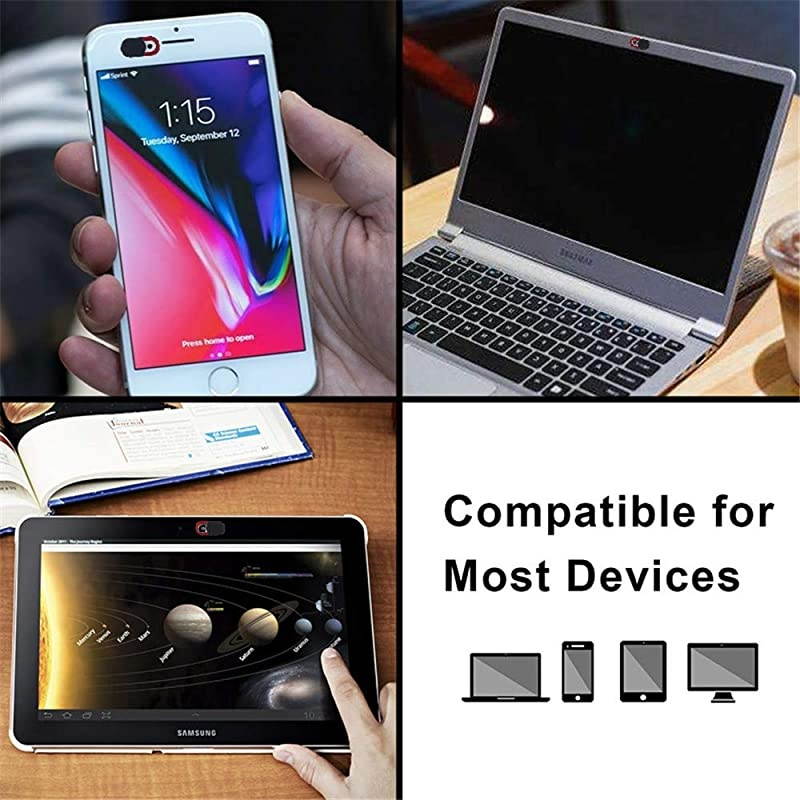 Cover12Pack Ultra Thin Design Cover Slide for Laptop PC MacBook Pro iPhone iMac iPad Smartphone Protect Your Privacy and Security Digital Sliding Covers Black