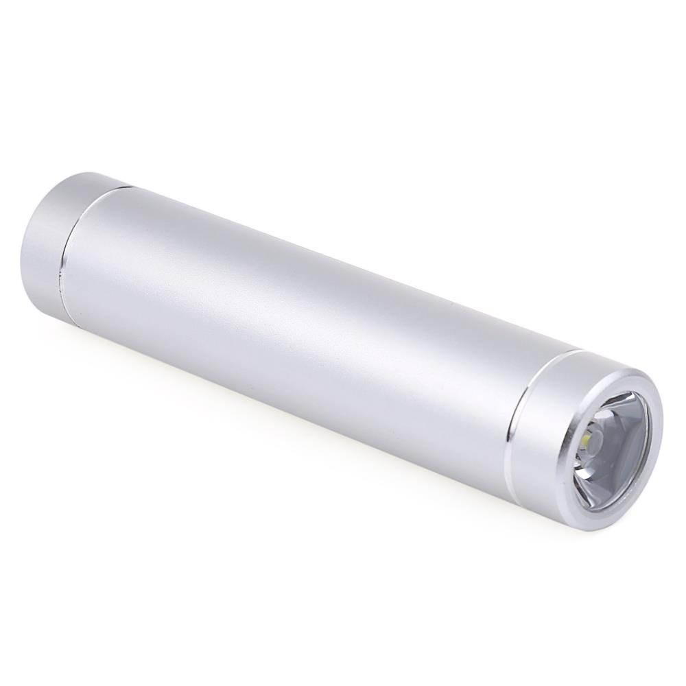 Portable Charger Power Bank 2600mAh Metal Cylinder Floodlights Mobile External Battery Charging Station