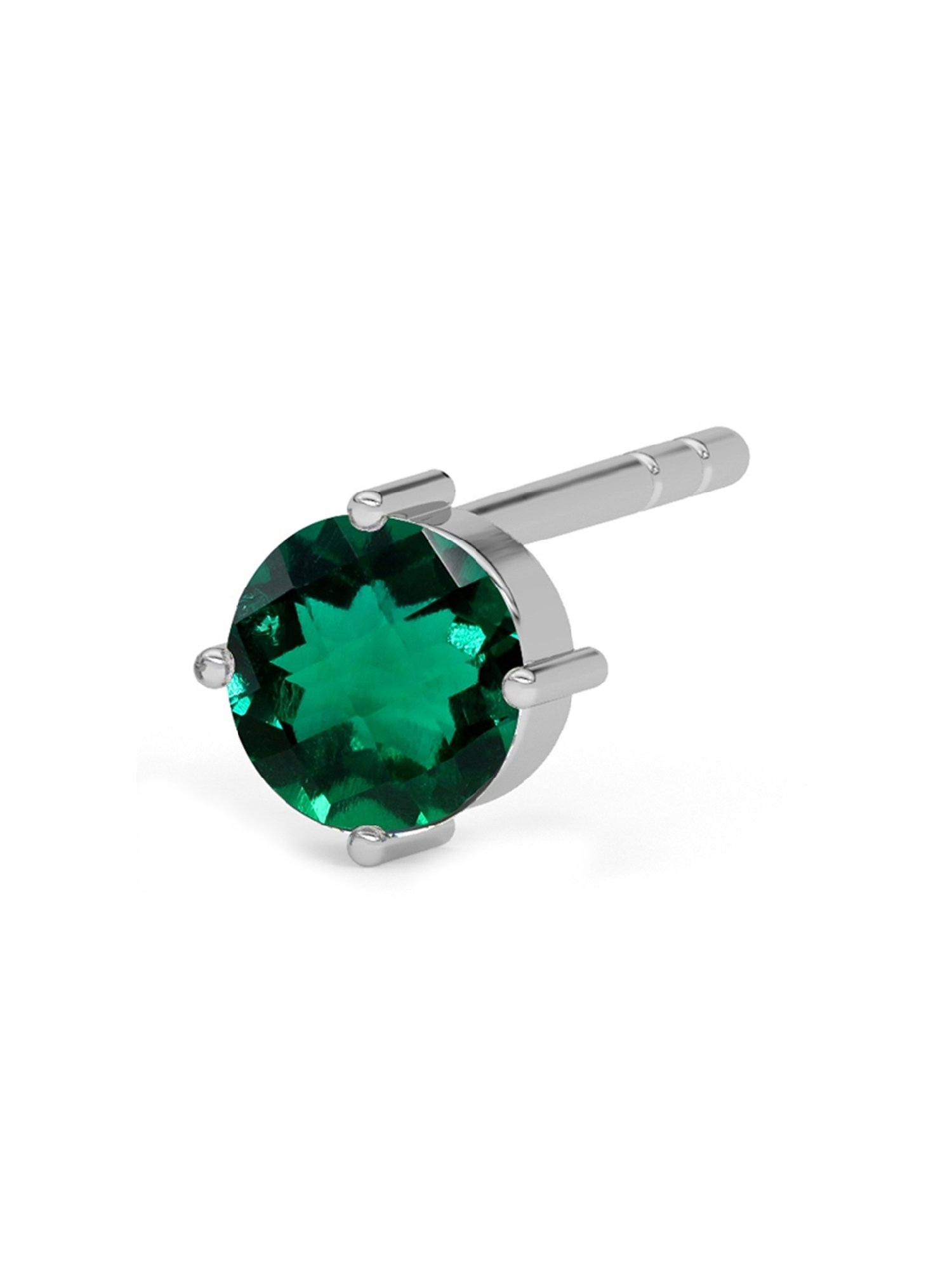 Clara 925 Sterling Silver Green Stud Earring Gift for Men
