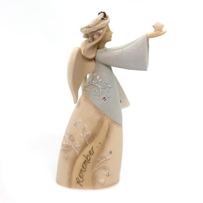 Foundations Remembrance Hanging Ornament Angel Star Sympathy  -  Decorative Figurines