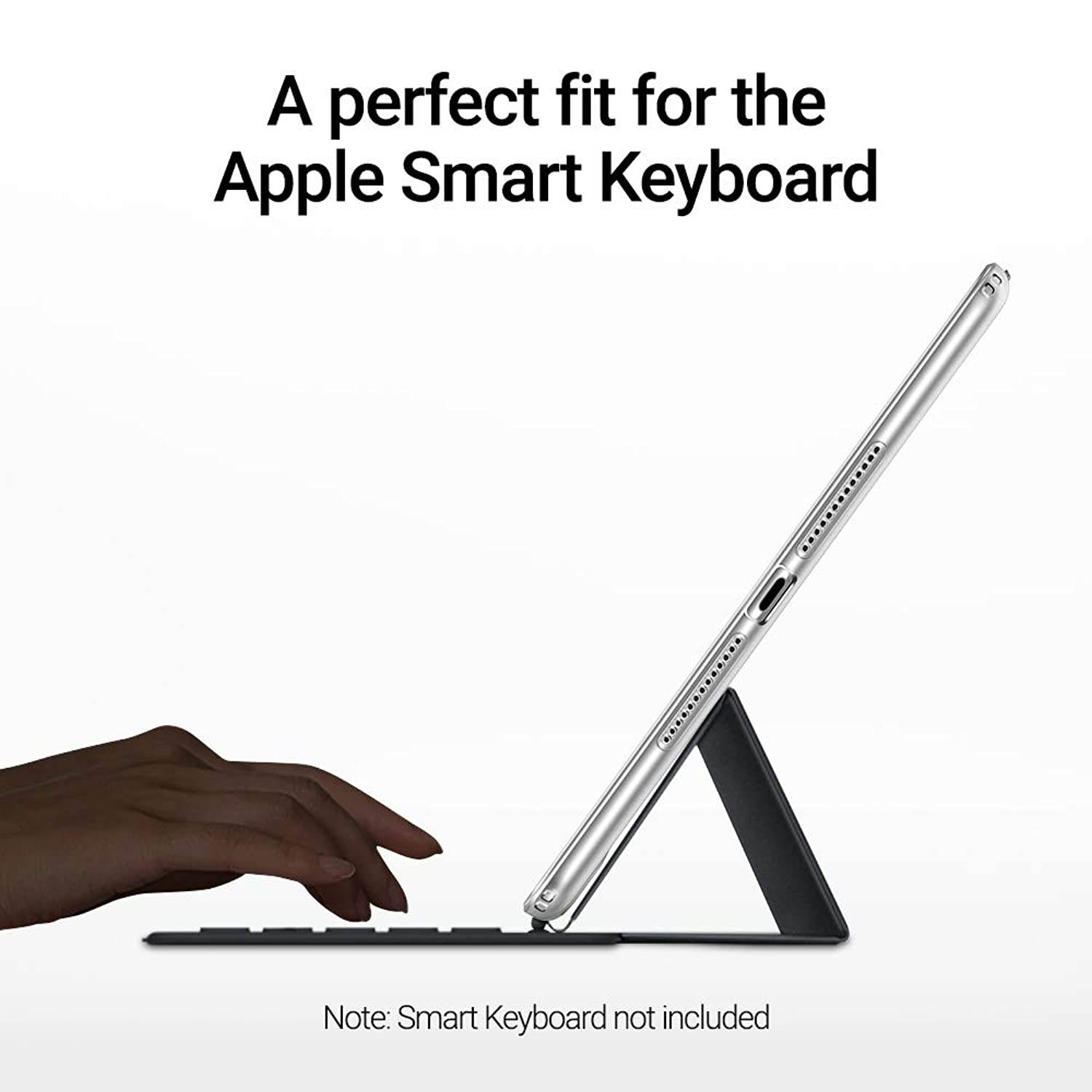 ESR for iPad 7th Generation Case,Rebound Soft Shell Translucent TPU Back-Cover Case [Fits with Smart Keyboard & Smart Cover] Slim-Fit Rear Case for iPad 10.2" 2019