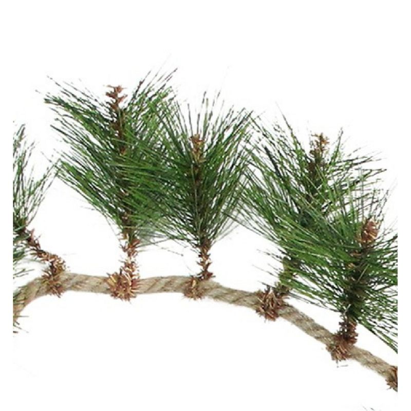 Napco 6' x 5" Unlit Long Needle Pine and Rope Christmas Garland