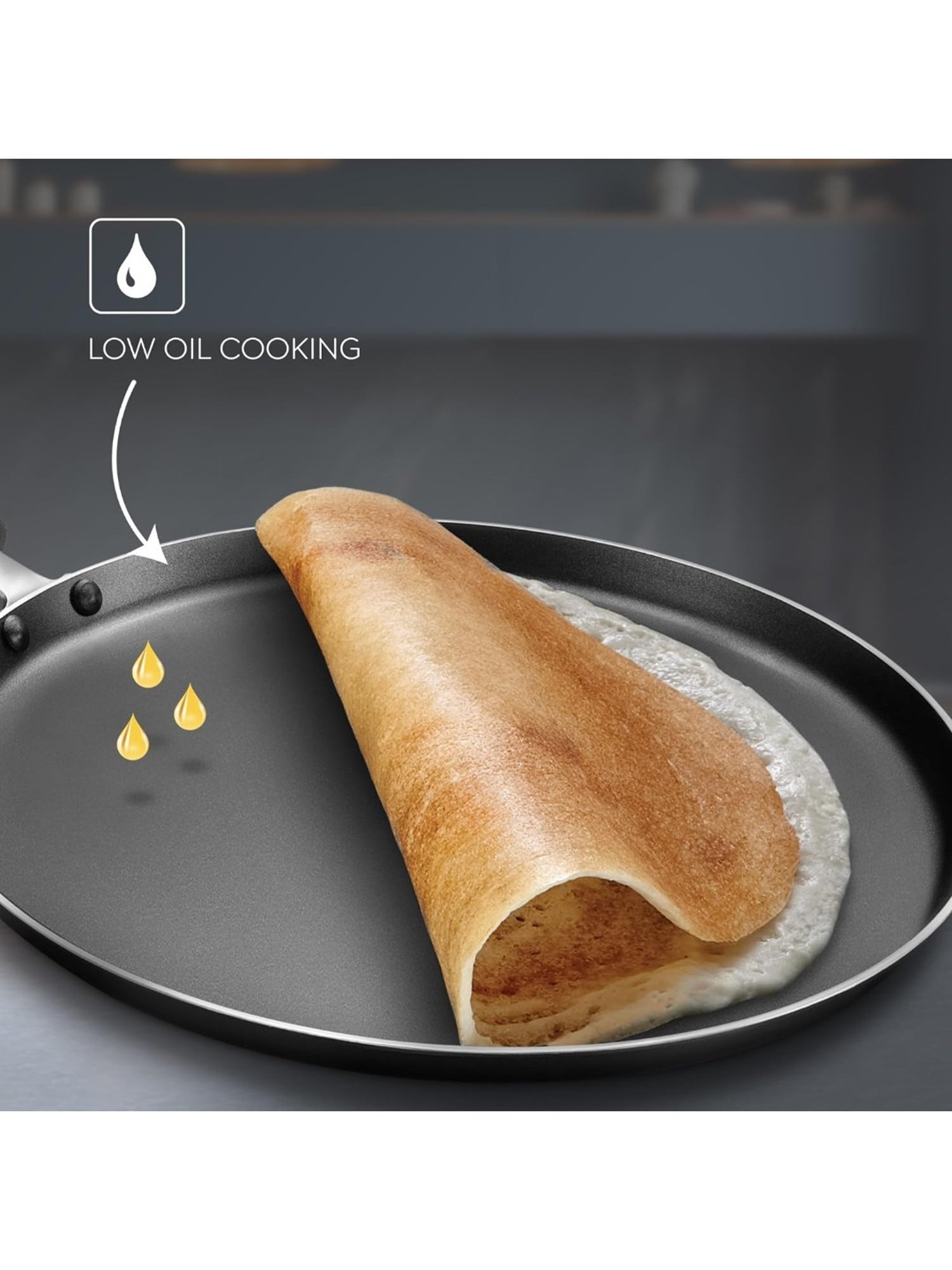 Judge by Prestige Everyday Black Aluminium Tawa 25 cm