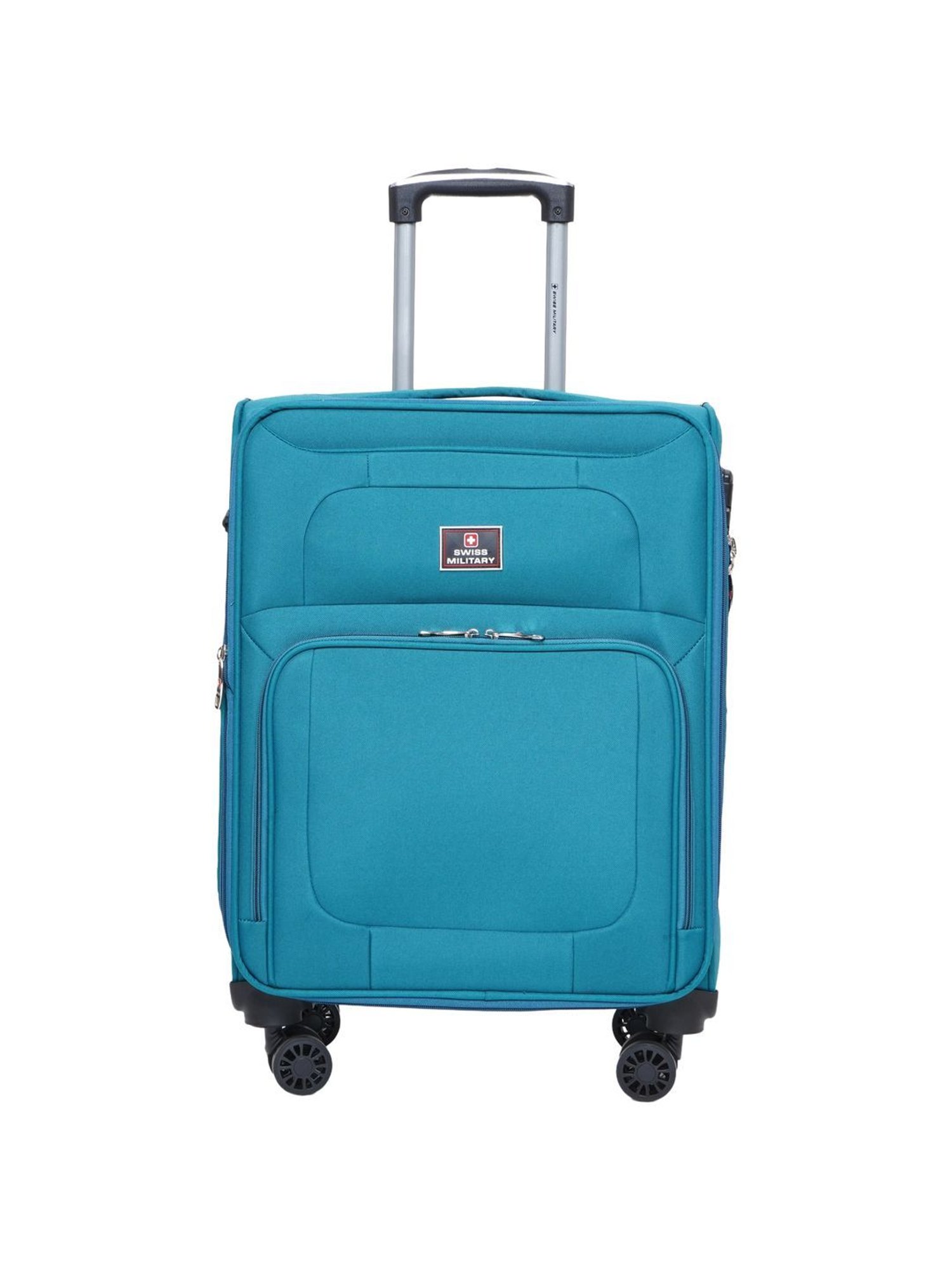Swiss Military Teal 8 Wheels Small Carry-On Luggage