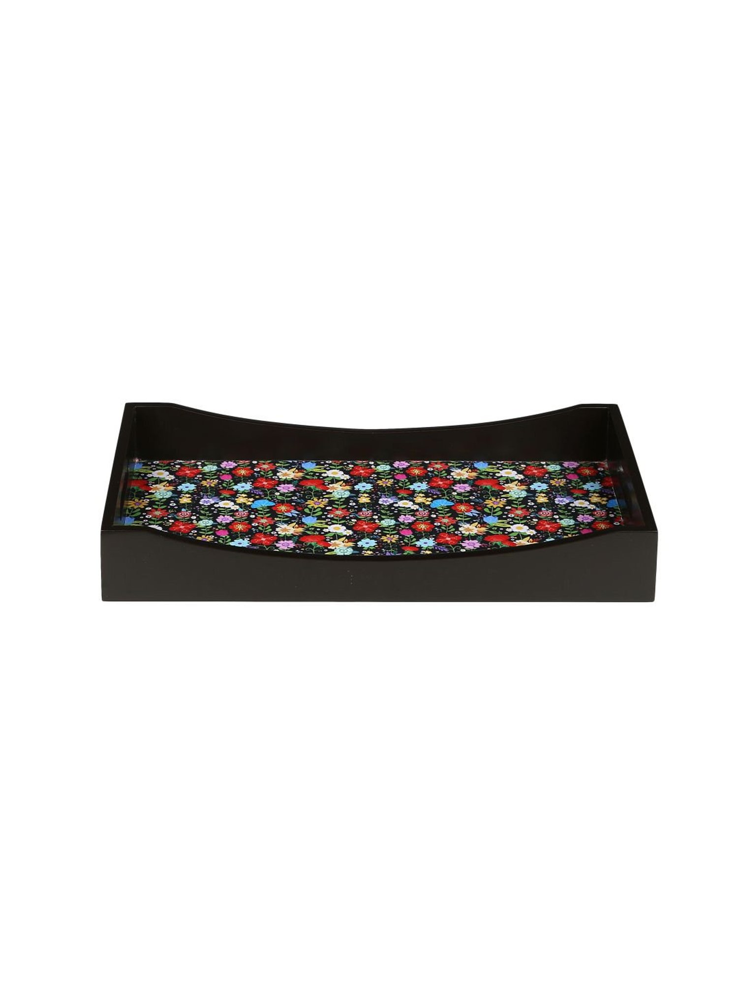 Crayton Floral MDF Rectangular Serving Tray - Set of 1