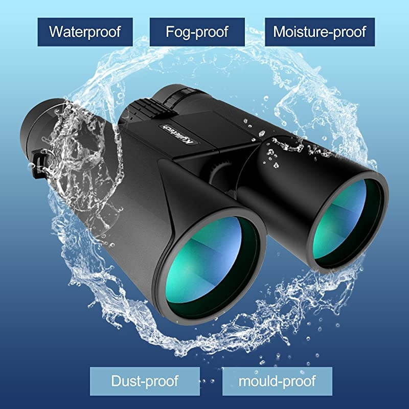 12X42 Binoculars with Phone Adapter Professional HD Compact Waterproof and Fogproof Telescope SportsBAK4 Prism FMC Lens for Bird Watching Hiking Stargazing Hunting Concert with Carrying Bag