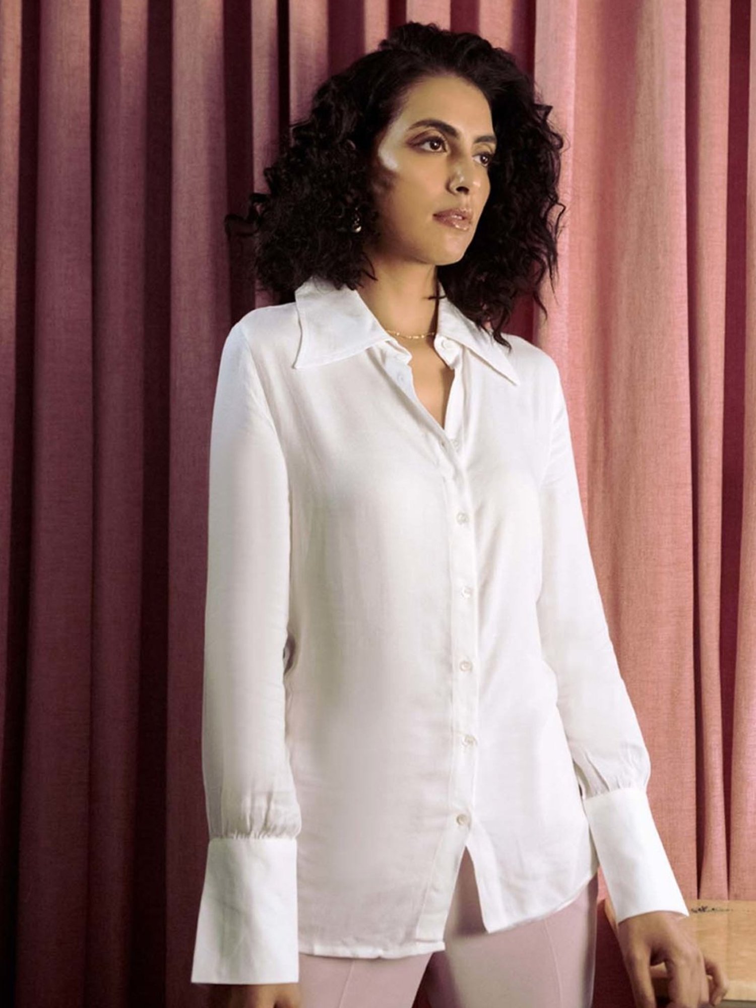 Qua White Luxe Fitted Shirt