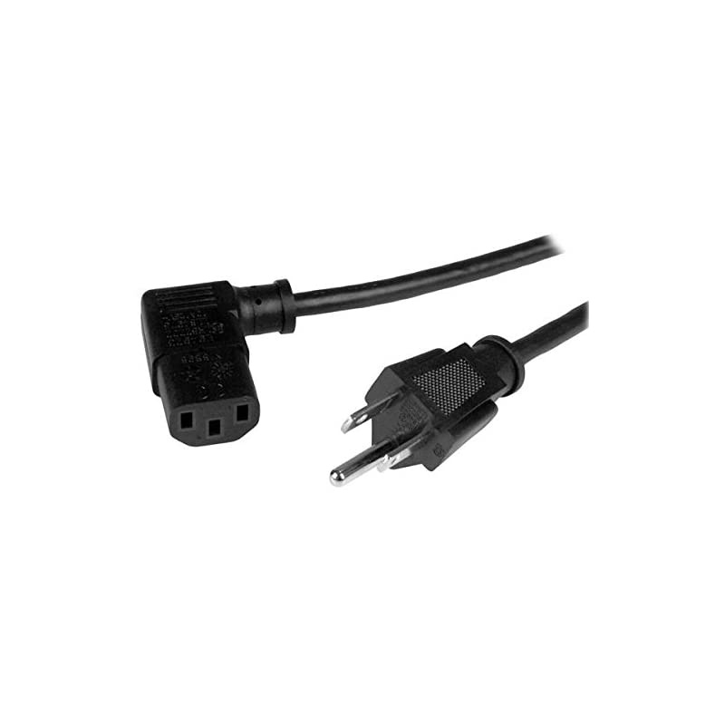 com 3 ft Computer Power Cord NEMA 515P to RightAngle C13 18AWG Right Angle C13 Power Cable PXT101L3