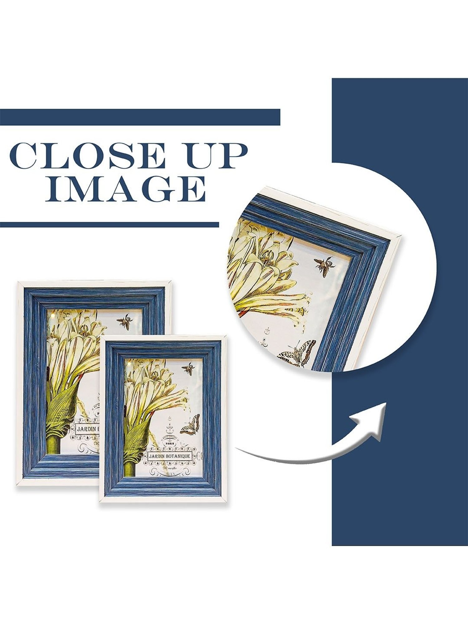 House This Kangto Brown & White Wood Photo Frame Gift Set