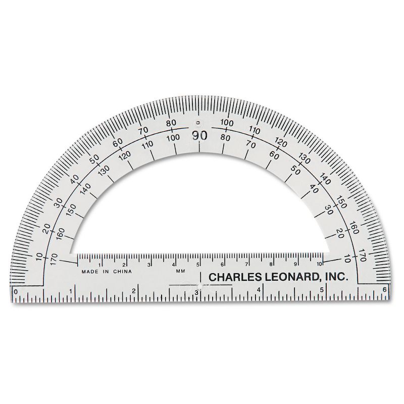 Charle Plastic Open Center Protractor