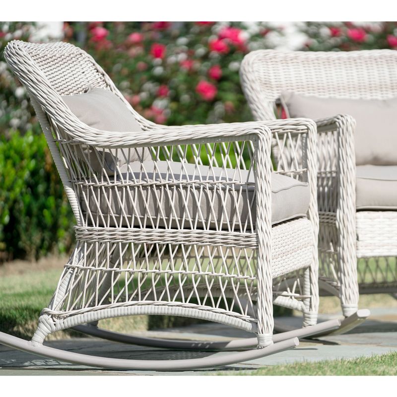 2pk Pearson All-Weather Wicker Rocking Chairs - Leisure Made