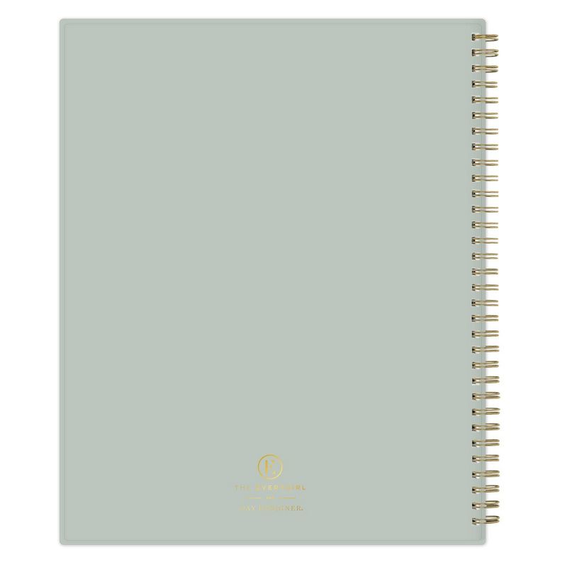 2021 The Everygirl Planner 8.5" x 11" Clear Plastic Cover Weekly/Monthly Wirebound Tuberose - Blue Sky