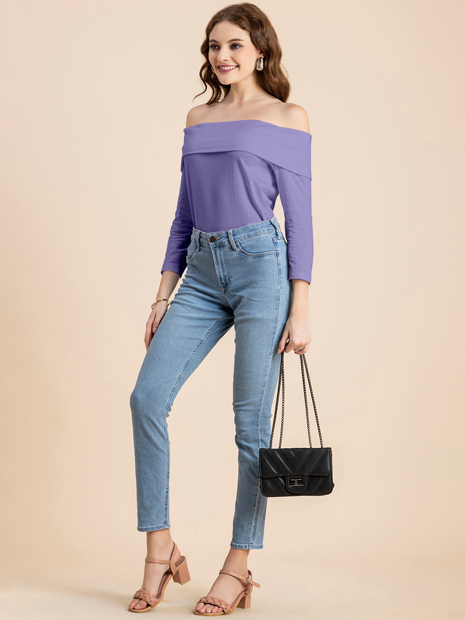Moomaya Lavender Regular Fit Top