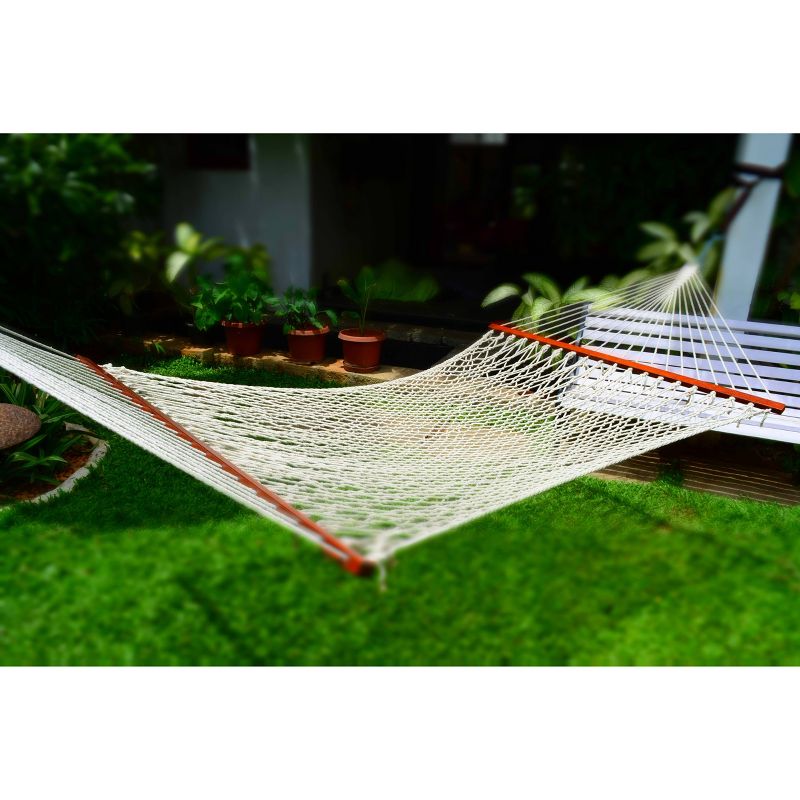 Close Weave Double Size Cotton Rope Hammock - Sol Living