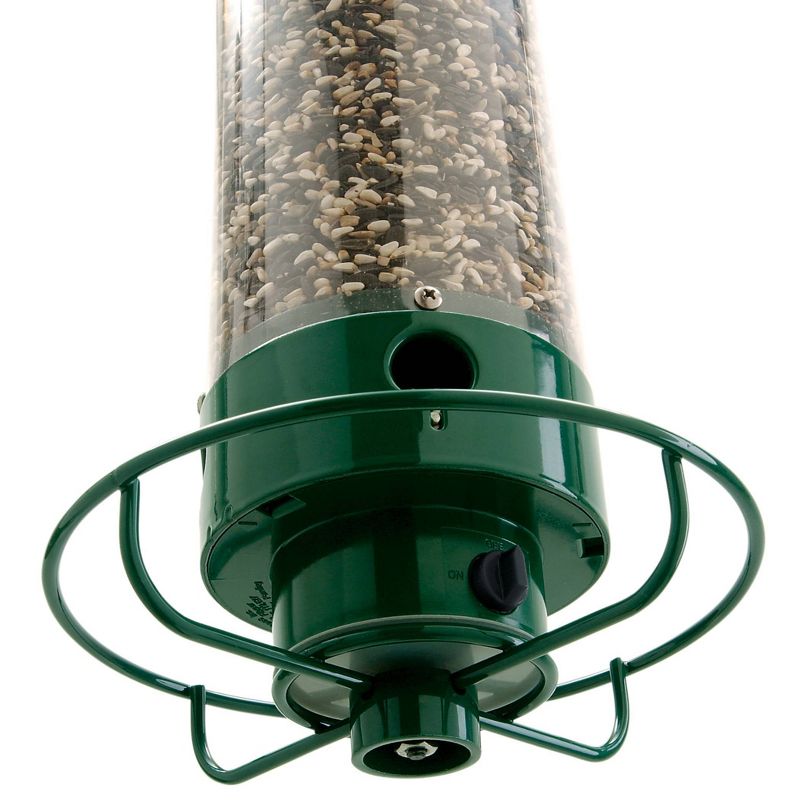 Droll Yankees Yankee Flipper Motorized Squirrel Proof Bird Feeder - Green - 21"