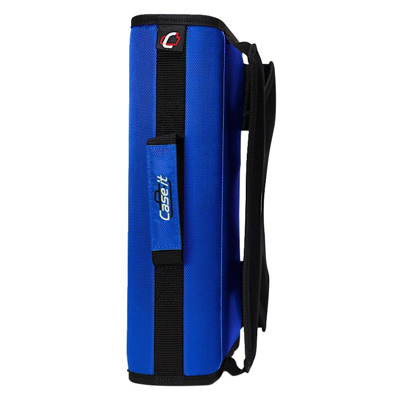 Case-it The X-Hugger Zipper Binder with Tab File, 2 Inch O-Ring, Blue