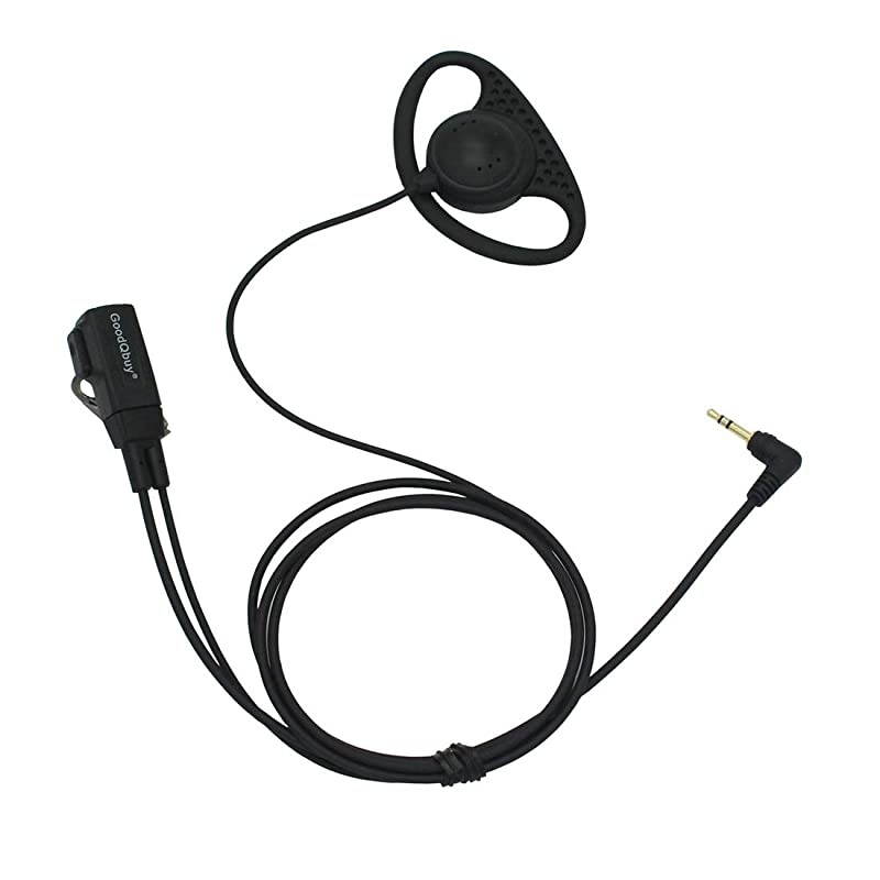 D Shape Clip-Ear Headset Earpiece PTT with Mic is Compatible with Motorola Talkabout 2 Two Way Radio Walkie Talkie MD200TPR MH230R MR350R MS350R MT350R MH230TPR MS350R MJ270R 1-pin (10 Pcs)
