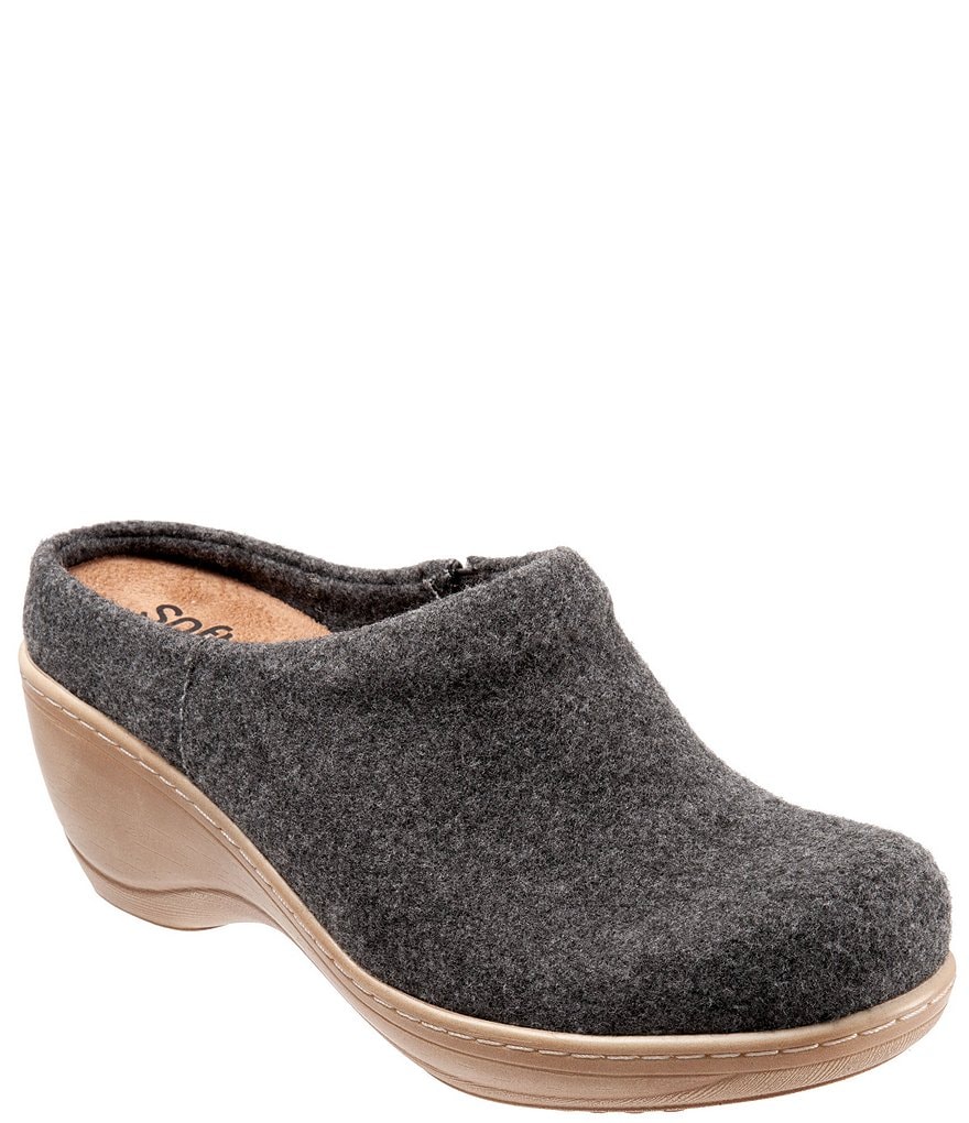 Softwalk Madison Felt Slip-On Clogs