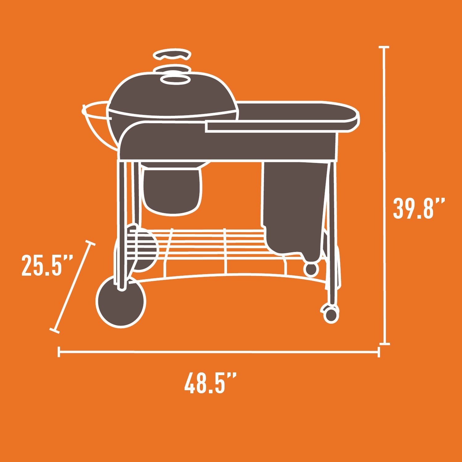 Yukon Glory 8268 Premium Grill Cover for Weber Performer Premium and Deluxe Charcoal Grills, 22-Inch (Compare to Weber 7152); Includes 3 Year Warranty