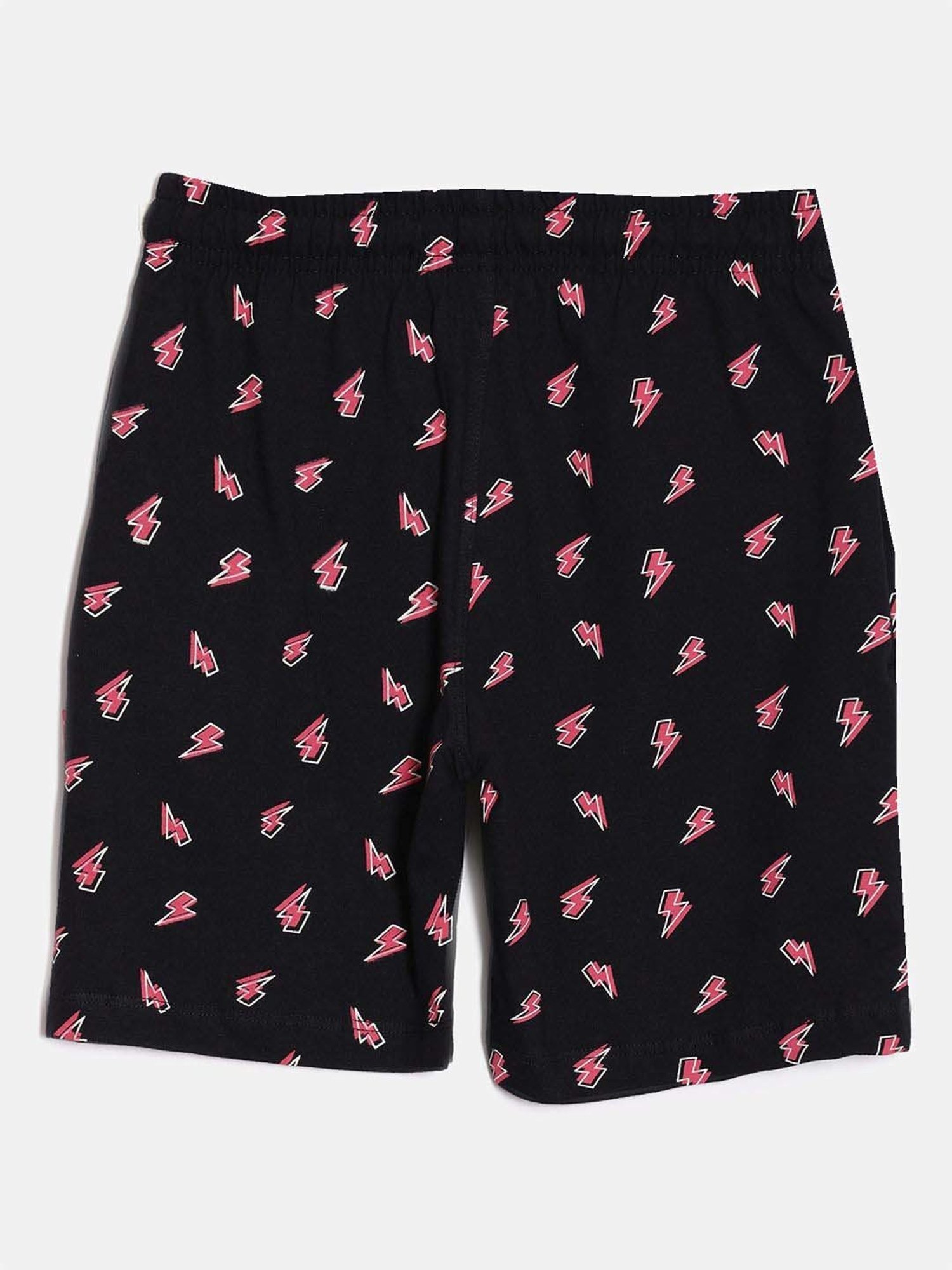 Dixcy Slimz Kids Black & Pink Cotton Printed Shorts