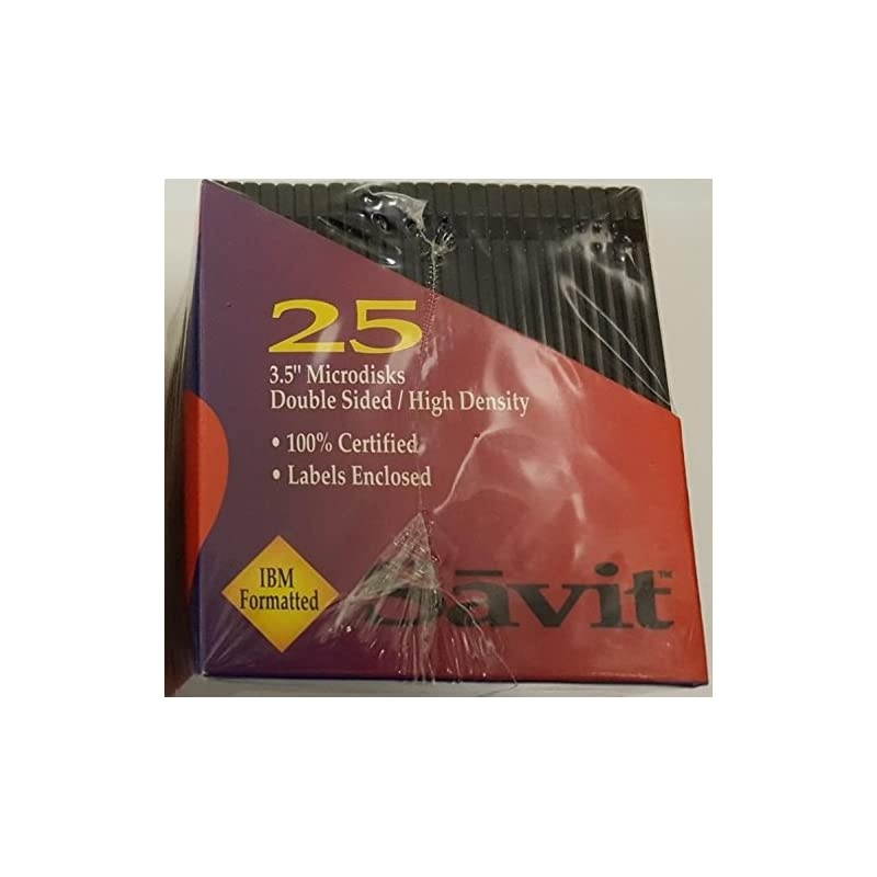 25 Pack Brand Floppy Disks 144 PC Format Black Metal Shutter