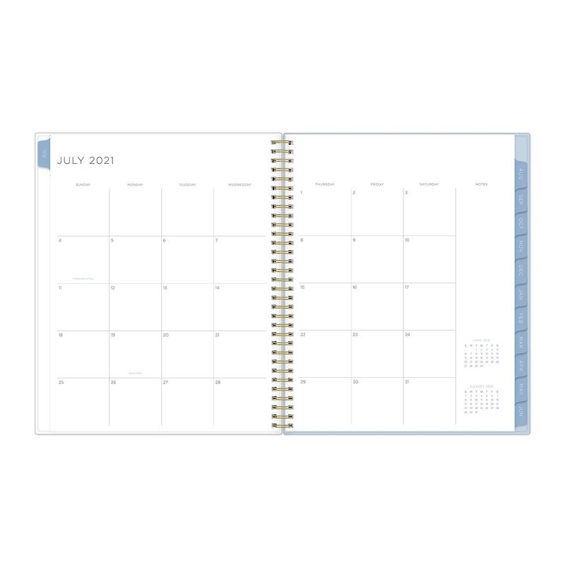 2021-22 Academic Planner 8.5" x 11" Flexible Plastic Cover Wirebound Weekly/Monthly Solid Powder Blue - Kelly Ventura