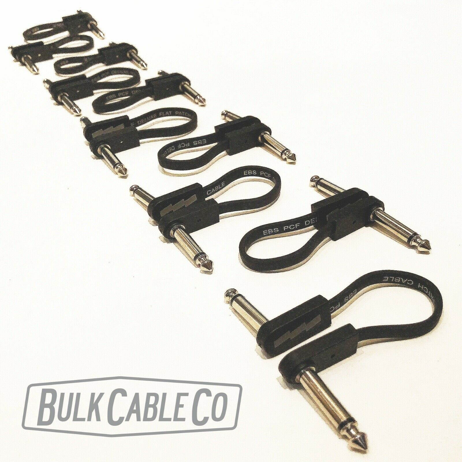 EBS Flat Patch Cables - 10 Pack - 4" (3.94") PCF-DL10 Deluxe - Thin RA/RA Cable