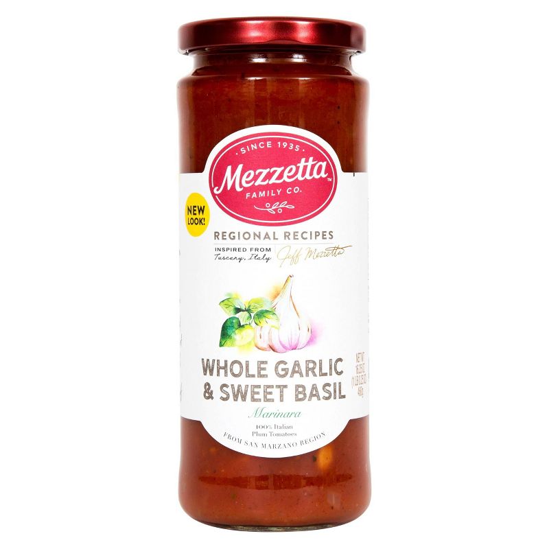 Mezzetta Whole Garlic & Sweet Basil Marinara Pasta Sauce 16.25oz
