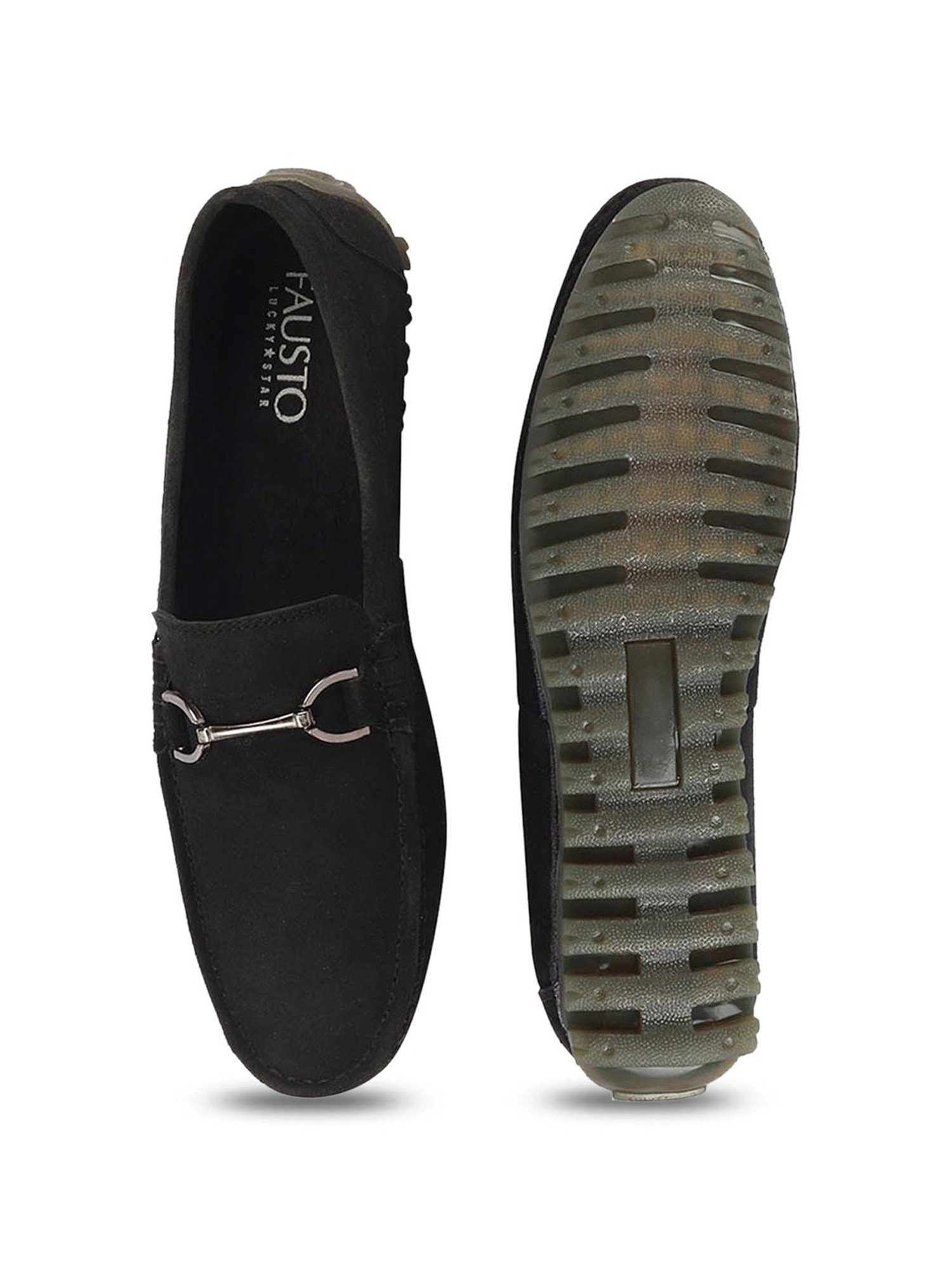 Fausto Men's Black Casual Loafers