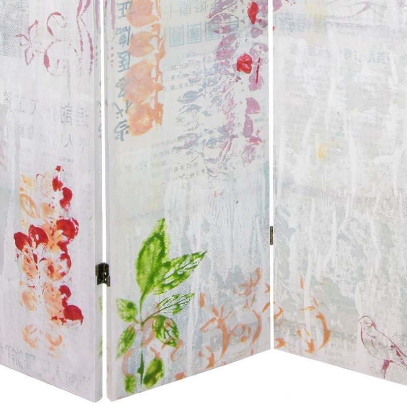5 1/4 ft. Paradise Grove Canvas Room Divider - Oriental Furniture