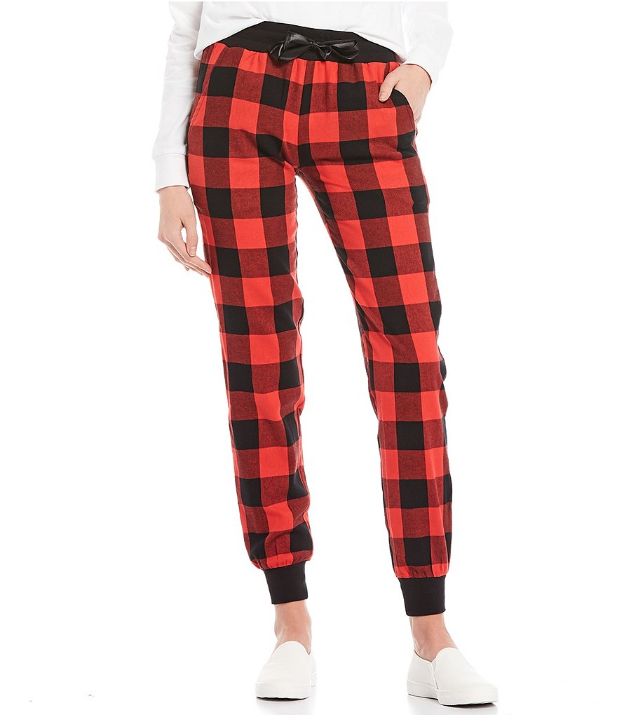 Ivory Ella Organic Cotton Buffalo Plaid Holiday Pants