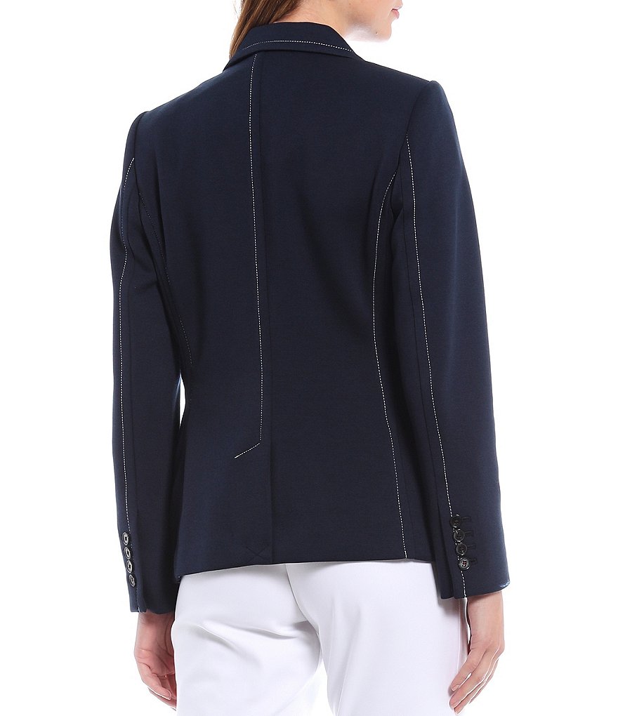 Tommy Hilfiger 3 Button Long Sleeve Scuba Blazer