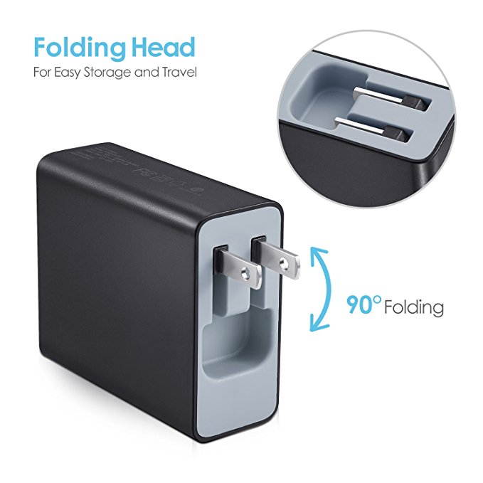 USB C Charger, GIM 52W Power Delivery 3.0 & Quick Charge 3.0 USB Wall Charger for Macbook, iPhone X/8/8 plus, iPad, Samsung Glaxy Note 8 S8 S7 Edge