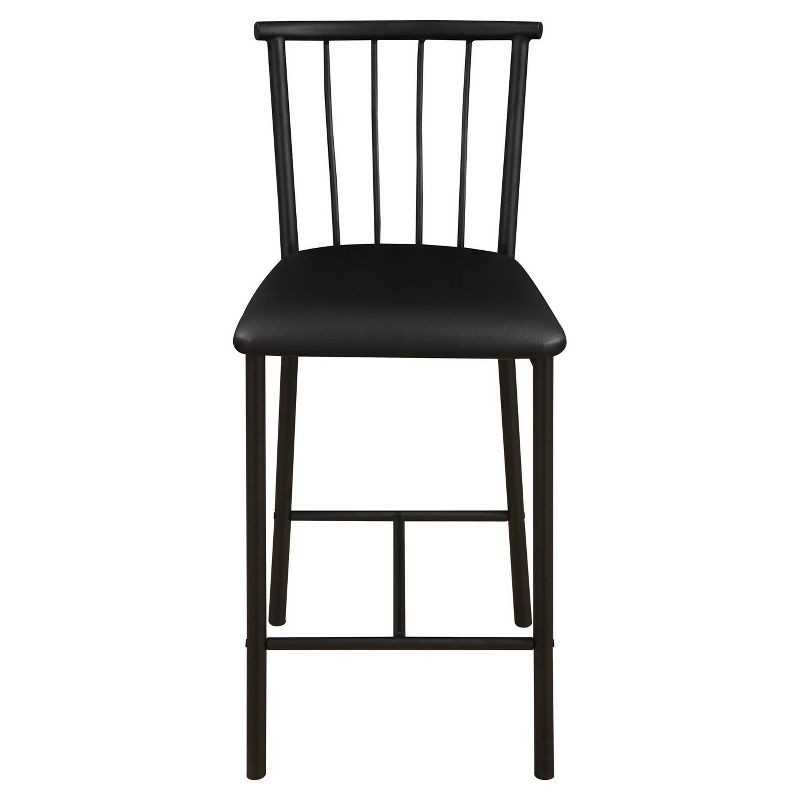 3pc Counter Height Dining Set Bar Set Walnut/Black - Dorel Living