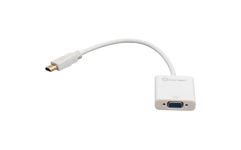 IO Crest Active HDMI to VGA Adapter with Audio Support Via 3.5mm Jack (SY-ADA31044)