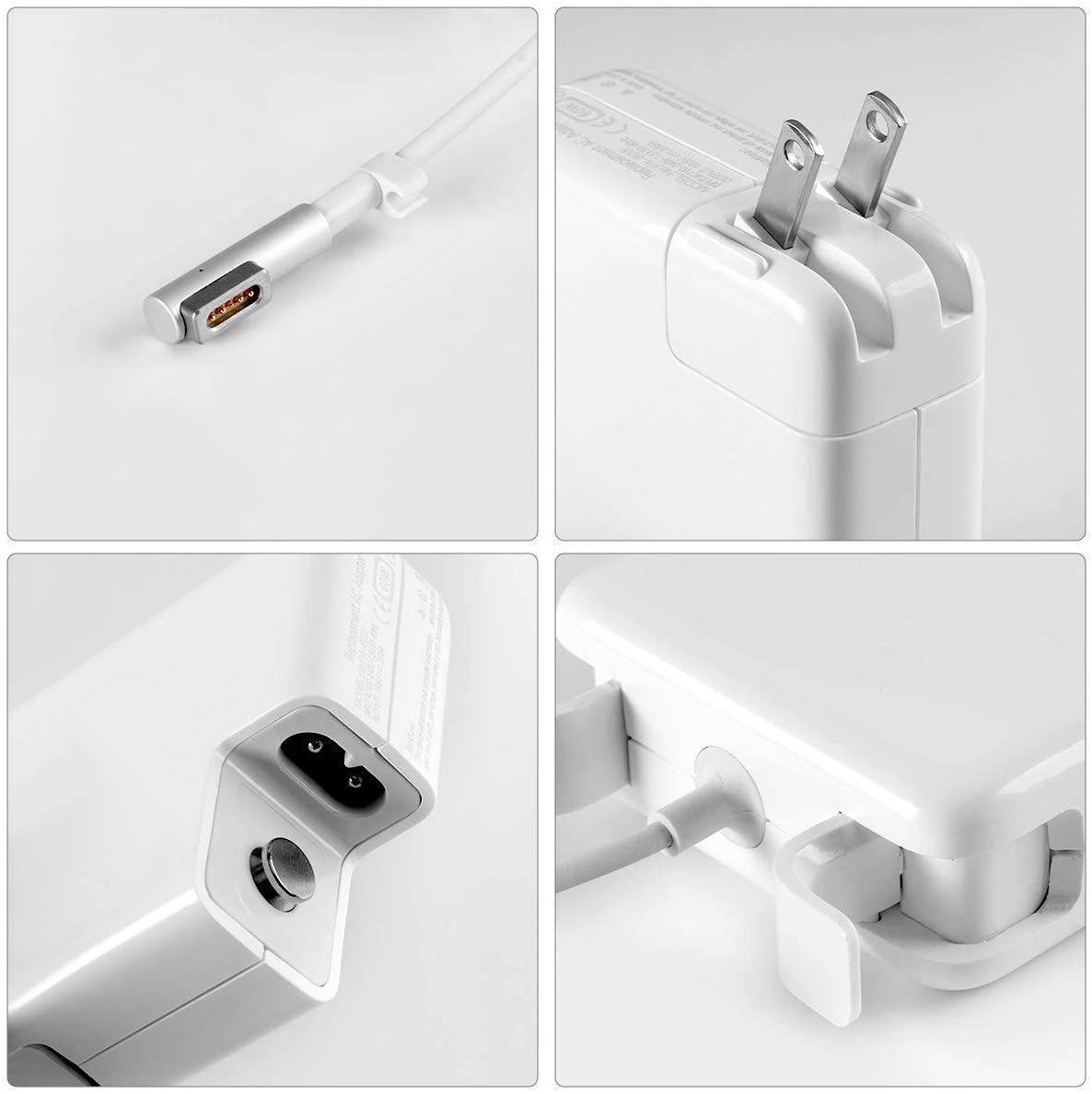 Mac Book Pro Charger, 60W Magsafe1 Power Adapter L-Tip Magnetic Connector Charger for Mac Book and 13-inch Mac Book Pro(Before Mid 2012 Models) (White)