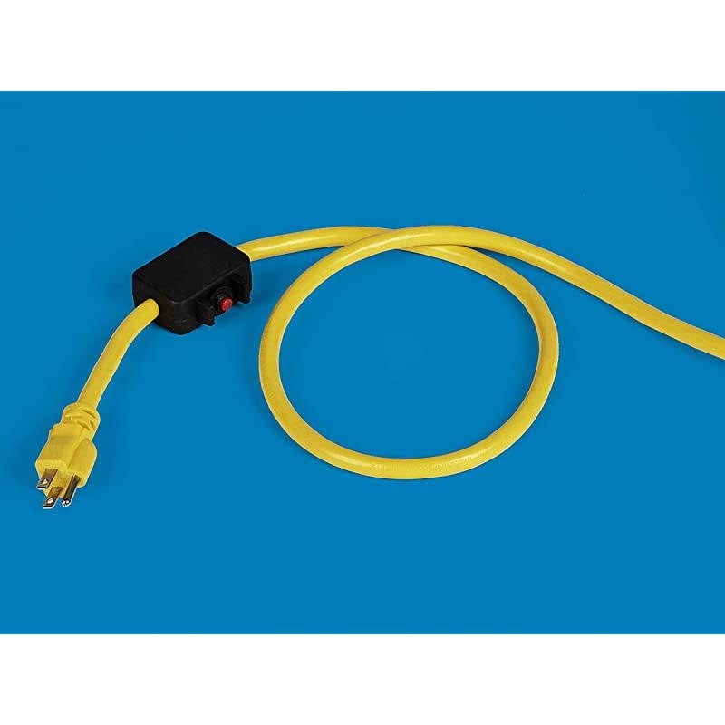 Extension Cord Reel Heavy Duty Retractable 12AWG x 40 Feet Industrial Grade 3CSJT Cable with Triple Tap Connector and Swivel Bracket Power Rating 15A 125VAC 1875W 60Hz