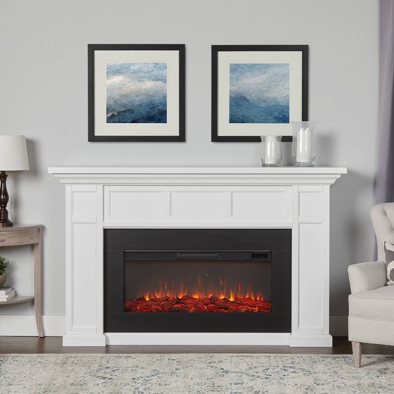 Real Flame Alcott Landscape Electric Fireplace White
