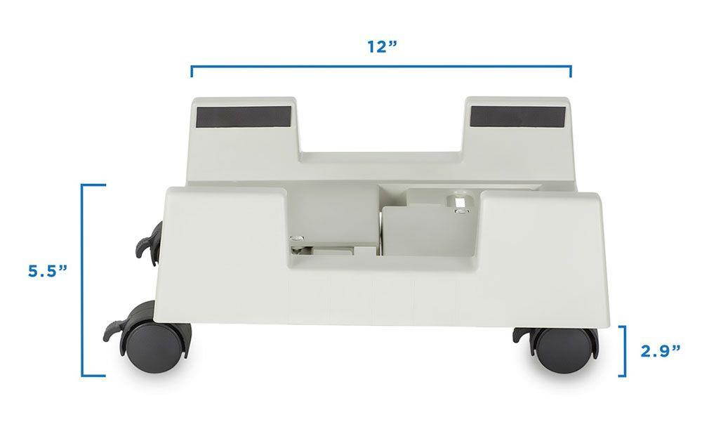 Mount-It! Mobile CPU Stand | Adjustable Width Universal PC Computer Holder Cart