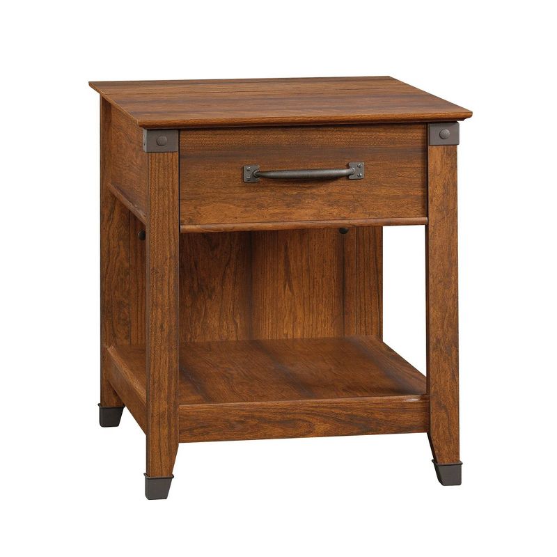 Carson Forge Smartcenter Side Table with Charging Station - Washington Cherry - Sauder