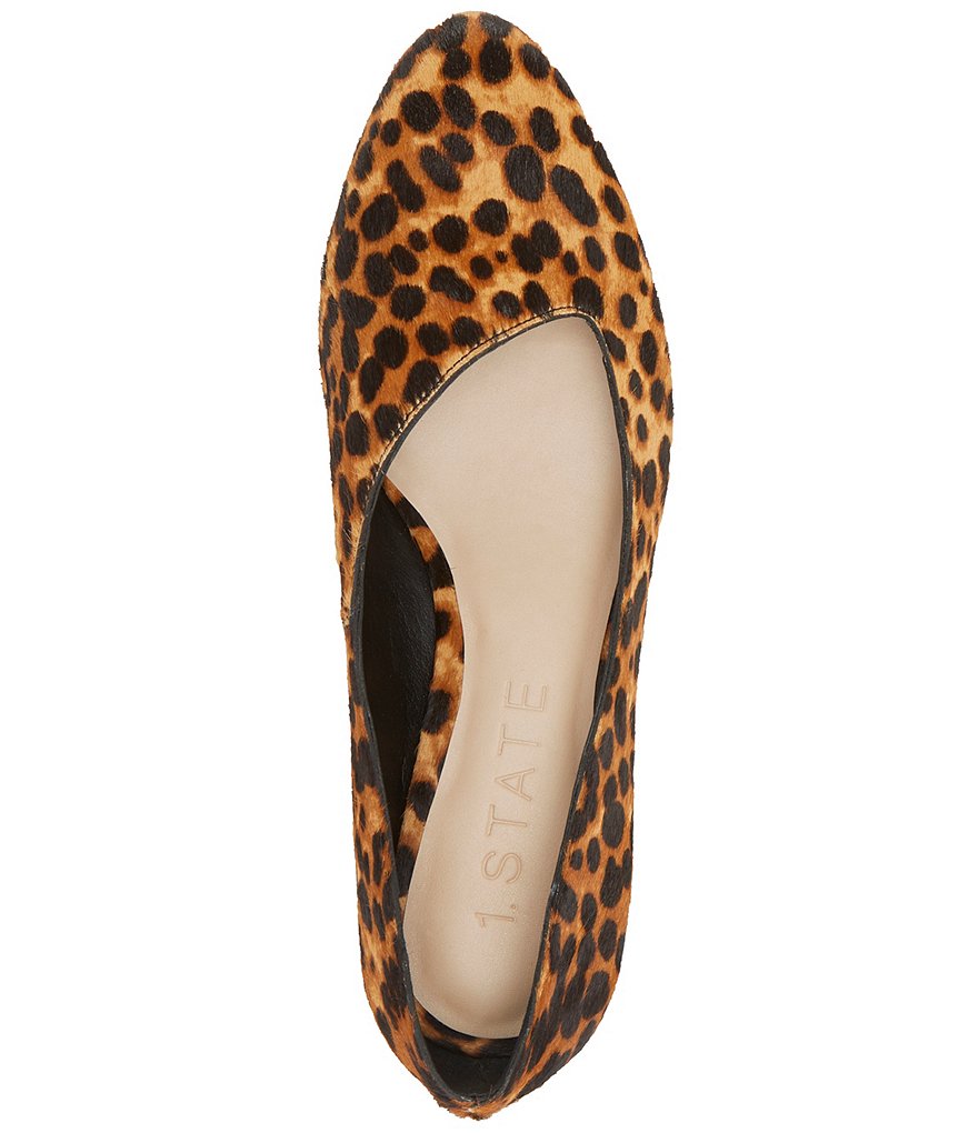 1. STATE Bennie2 Leopard Print Haircalf Asymmetrical Flats