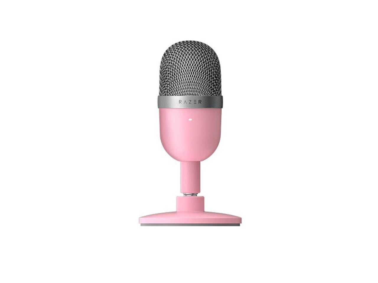 Razer Seiren Mini USB Condenser Microphone Ultra-compact Streaming Microphone with Supercardioid Pickup Pattern Pink