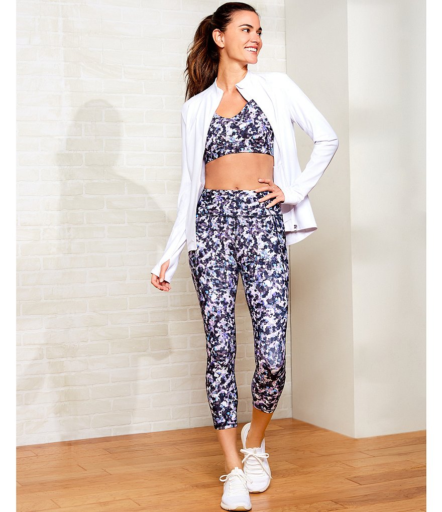 Kinesis Camo Geo V-Neck Strappy Back Bra