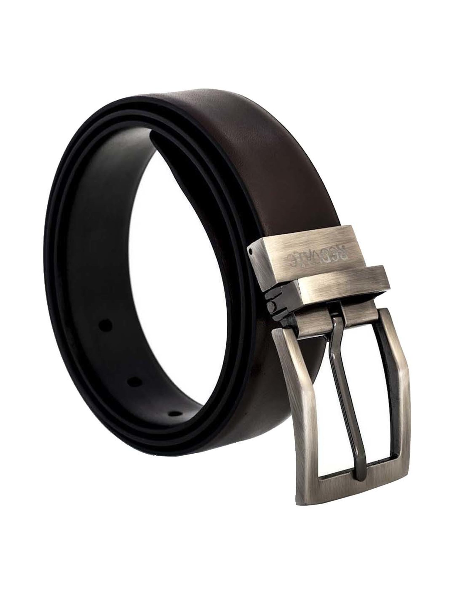 REDVALE Black & Brown Reversible Belt for Men