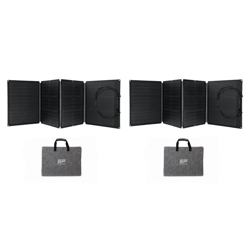 EcoFlow EFSOLAR110N Waterproof Portable Folding Solar Panel Station (2 Pack)