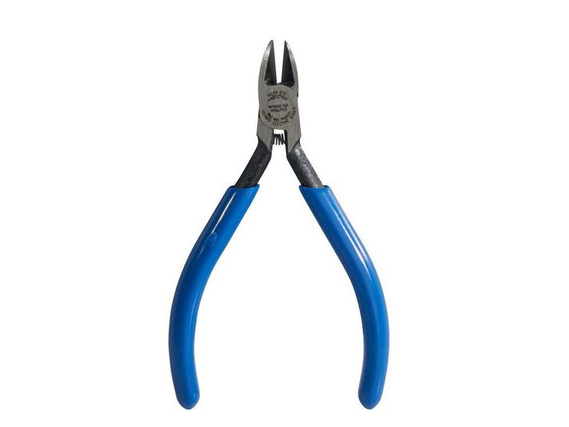 KLEIN TOOLS D257-4C Diagonal Cutting Pliers, Electronics, Tapered Nose, Spring,